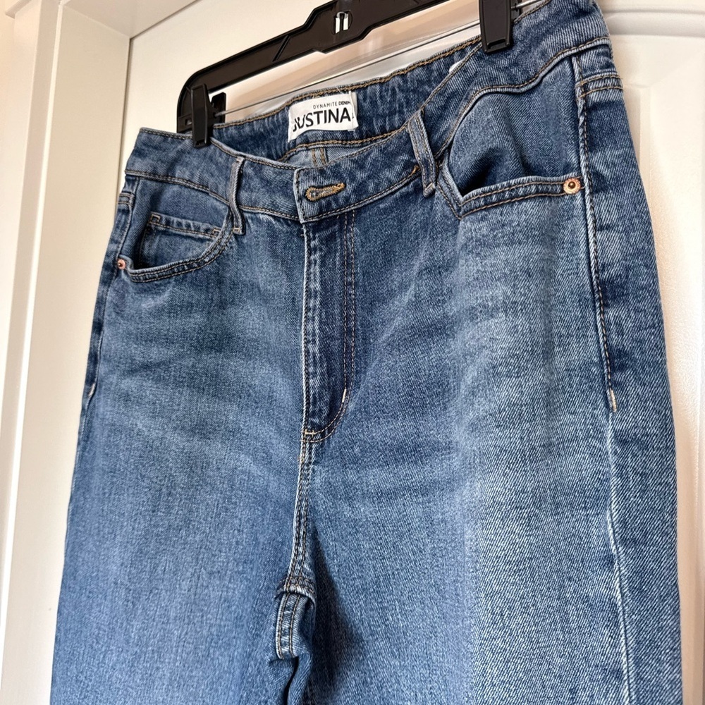 Dynamite Justina Blue Medium Wash Denim Jeans size 14 - Picture 4 of 8